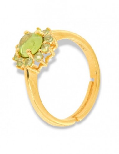 Anello Argento Dorato Peridoto Naturale [5fe6093b]