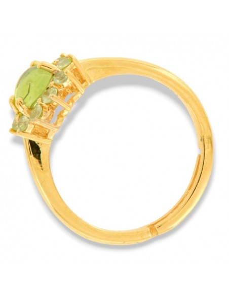 Anello Argento Dorato Peridoto Naturale [e8fbc83f]