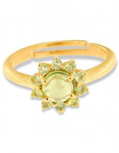 Anello Argento Dorato Peridoto Naturale [31dd8b32]