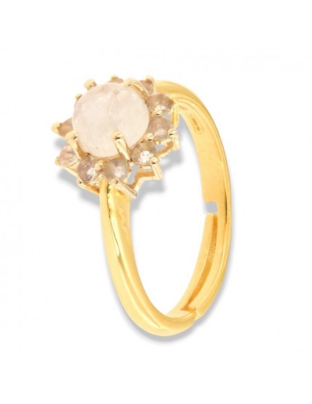 Anello Argento Dorato Labratorite Naturale [1fead4e6]
