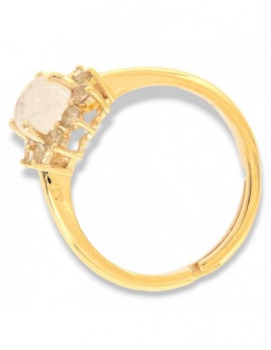 Anello Argento Dorato Labratorite Naturale [6f57103e]