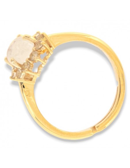 Anello Argento Dorato Labratorite Naturale [6f57103e]