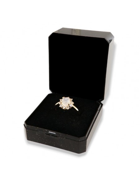 Anello Argento Dorato Labratorite Naturale [016c9237]