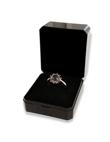Anello Argento Dorato Iolite Naturale [8e923ae5]