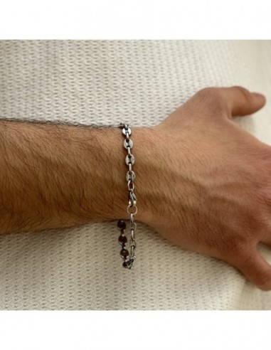 Bracciale Acciaio Maglia Marina Ovale [7e8dc243]