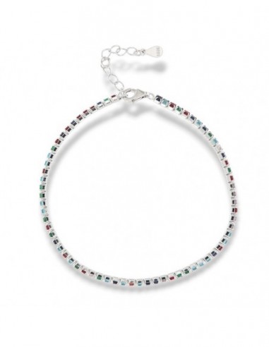 Bracciale Argento Tennis Zirconi Colorati 2MM [c0e0dac5]