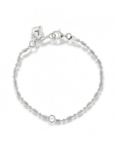 Bracciale Argento Rodiato Cuore Pendente [1833d7ba]
