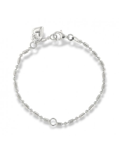 Bracciale Argento Rodiato Cuore Pendente [1833d7ba]