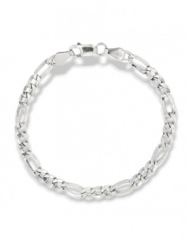 Bracciale Argento Rodiato Maglia 3+1 Smussata [ab4d6768]