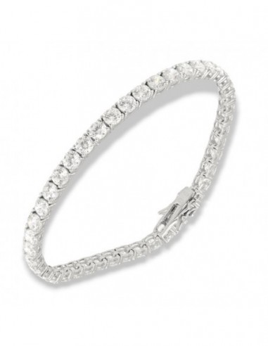 Bracciale Argento Tennis Zirconi Bianchi 4MM [ada312c1]