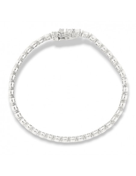 Bracciale Argento Tennis Zirconi Bianchi 4MM [afdf0323]