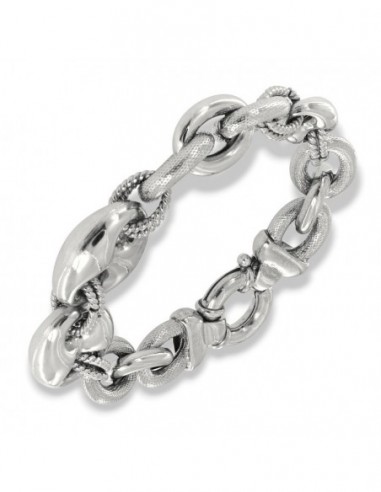 Bracciale Argento Rodiato Magia Marina E Maglia Ovale Gordonata [7205dd72]