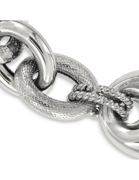 Bracciale Argento Rodiato Magia Marina E Maglia Ovale Gordonata [f088cb3e]