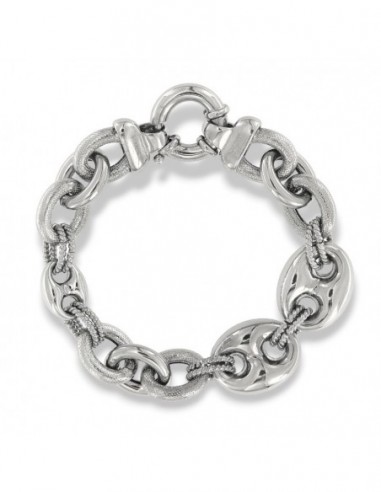 Bracciale Argento Rodiato Magia Marina E Maglia Ovale Gordonata [f5d88c20]