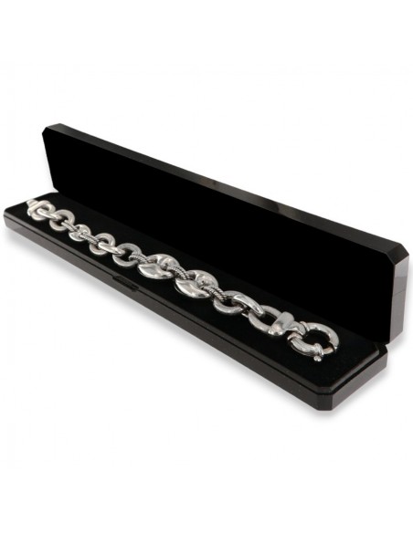 Bracciale Argento Rodiato Magia Marina E Maglia Ovale Gordonata [42c54d24]