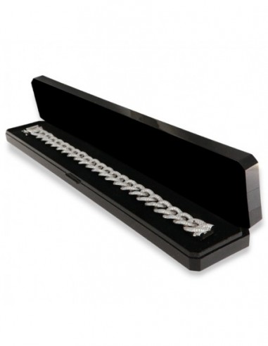 Bracciale Argento Rodiato Grumetta Zirconi Pavè [9f18a363]