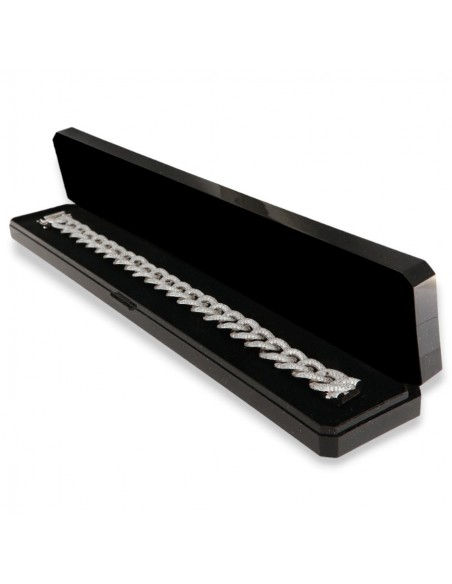 Bracciale Argento Rodiato Grumetta Zirconi Pavè [9f18a363]