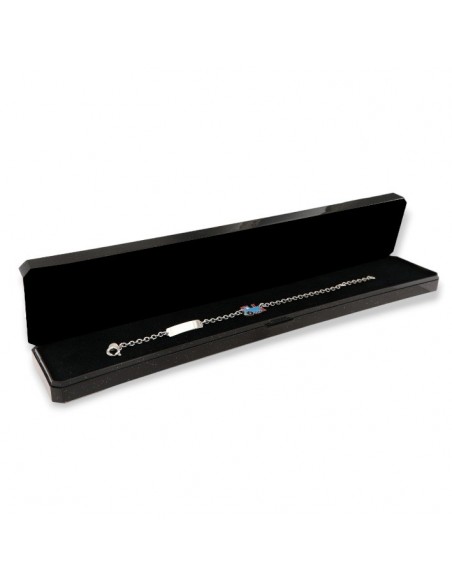 Bracciale Argento Rodiato Piastra Centrale Treno [5ace862f]