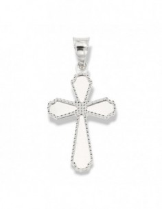 Ciondolo Oro Bianco Crocifisso Bordi Diamantati [96c906d0]