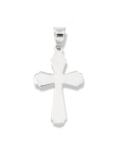 Ciondolo Oro Bianco Crocifisso Bordi Diamantati [cc2865d4]