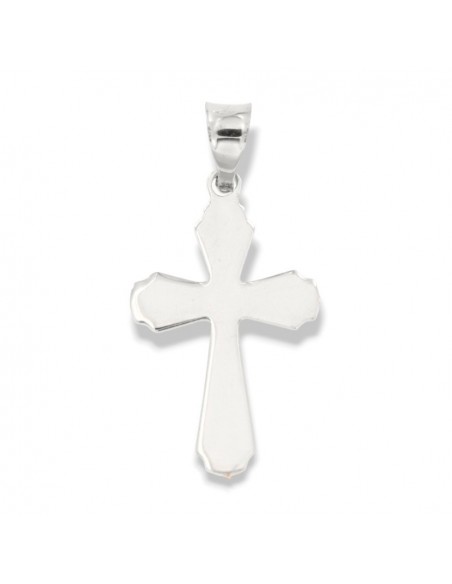 Ciondolo Oro Bianco Crocifisso Bordi Diamantati [cc2865d4]