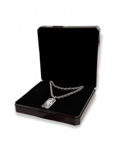 Collana Acciaio Maglia Rope Ciondolo Argento Rodiato NBA [c00acc4b]