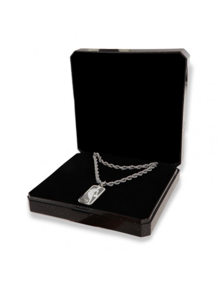 Collana Acciaio Maglia Rope Ciondolo Argento Rodiato NBA [c00acc4b]