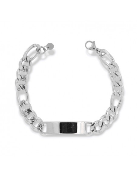 Bracciale Acciaio Piastra Personalizzabile [25deeb38]