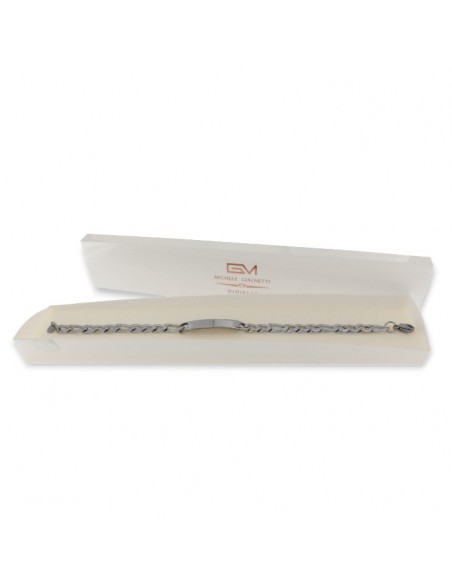 Bracciale Acciaio Piastra Personalizzabile [92c32a3c]