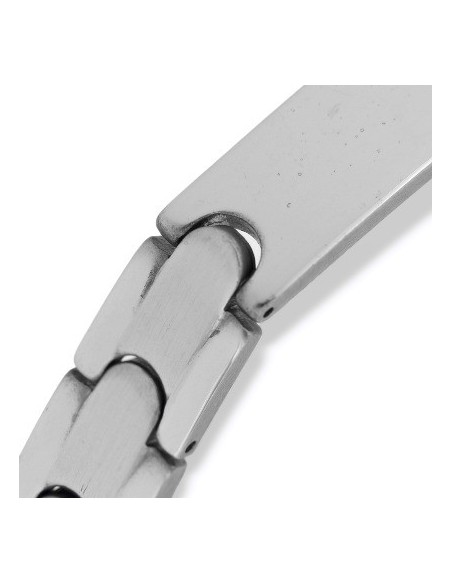 Bracciale Acciaio Piastra Centrale Spesso [1ee1a8f8]
