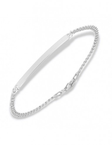 Bracciale Argento Rodiato Grumetta Piastra Cent. [28365047]