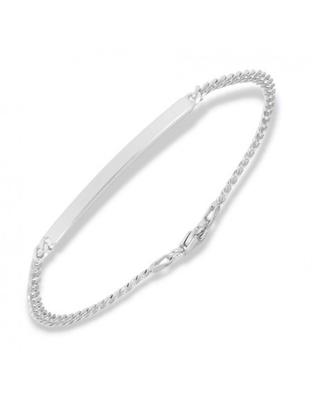 Bracciale Argento Rodiato Grumetta Piastra Cent. [28365047]