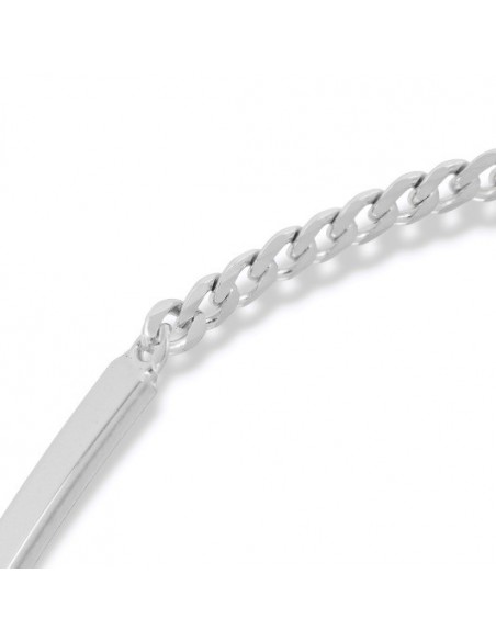 Bracciale Argento Rodiato Grumetta Piastra Cent. [8a38aefc]