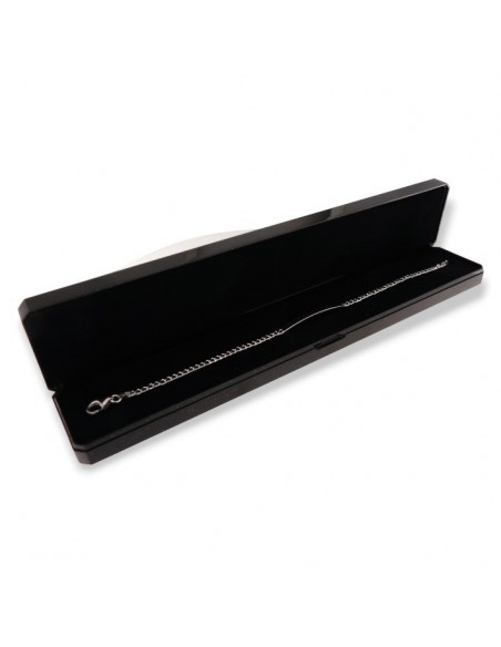 Bracciale Argento Rodiato Grumetta Piastra Cent. [3fee19e8]