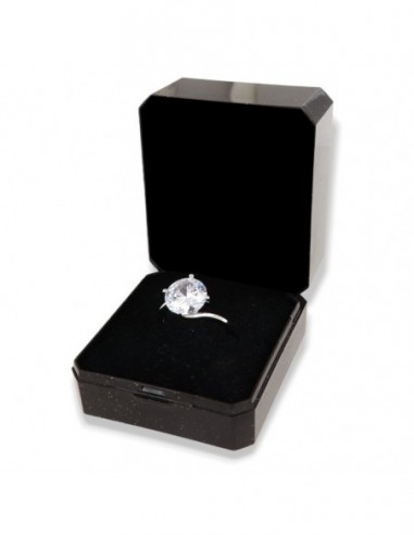 Anello Argento Rodiato Solitario Zircone 10MM [80cb8be6]