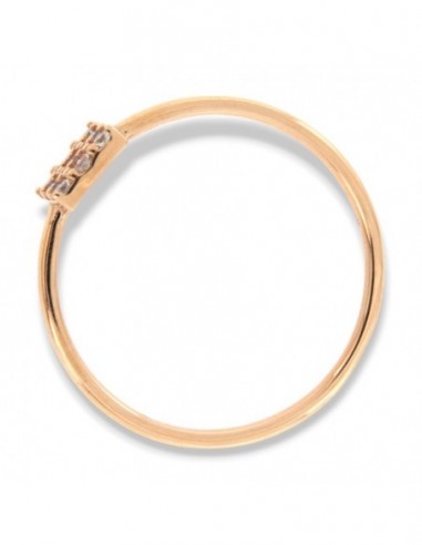 Anello Oro Rosa Zirconi Bianchi [b9ff80a8]