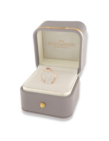 Anello Oro Rosa Zirconi Bianchi [d7c402a1]