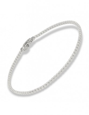 Bracciali con diamanti tennis in oro bianco 14 carati | Acquisti Online su