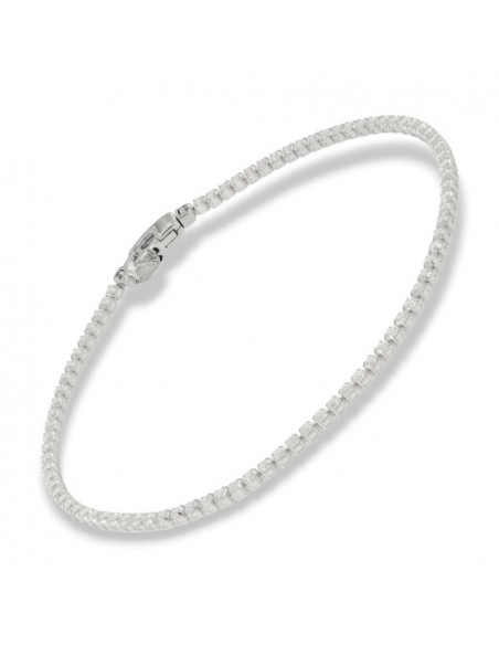 Bracciale Oro Bianco Tennis Zirconi Bianchi 1,5MM [7429aa3a]