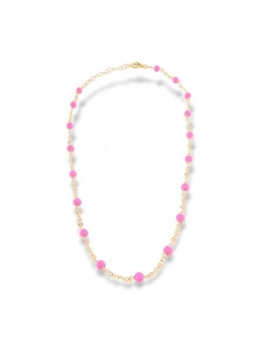 Collana Argento Dorato Sfere Rosa Sfaccettate [24d0cb15]