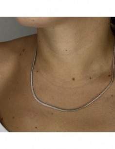 Collana Argento Rodiato Coda Di Topo 45Cm [2700f062] 2