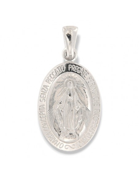 Ciondolo Argento Rodiato Madonna Miracolosa 3,90Gr [87eb9080]