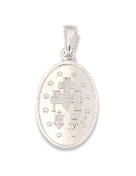 Ciondolo Argento Rodiato Madonna Miracolosa 3,90Gr [bfa9f898]