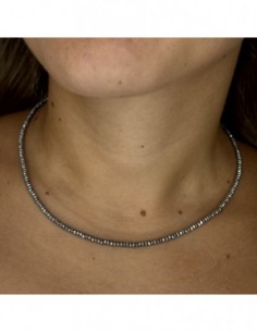 Collana Argento Rodiato Rondelle Sfaccettate [518b05b9] 2