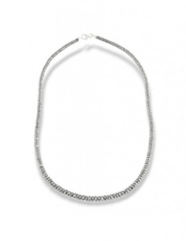 Collana Argento Rodiato Rondelle Sfaccettate [f1d655a2]