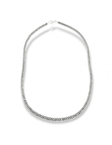 Collana Argento Rodiato Rondelle Sfaccettate [f1d655a2]