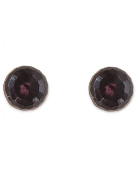 Orecchini Argento Rodiato Sfera Viola Sfaccettata 8MM [20ea2982]