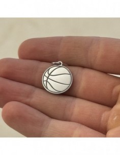 Ciondolo Argento Rodiato Palla Da Basket [cdfd60f1] 2