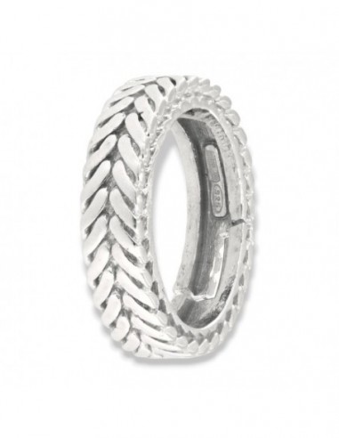 Anello Argento Rodiato Quadrispiga [c98b4308]