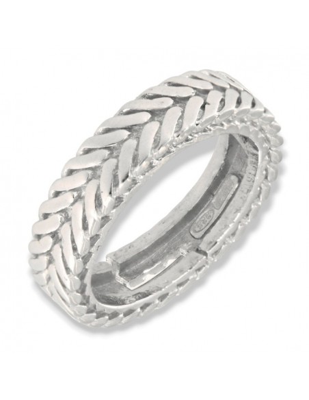 Anello Argento Rodiato Quadrispiga [400fedf2]